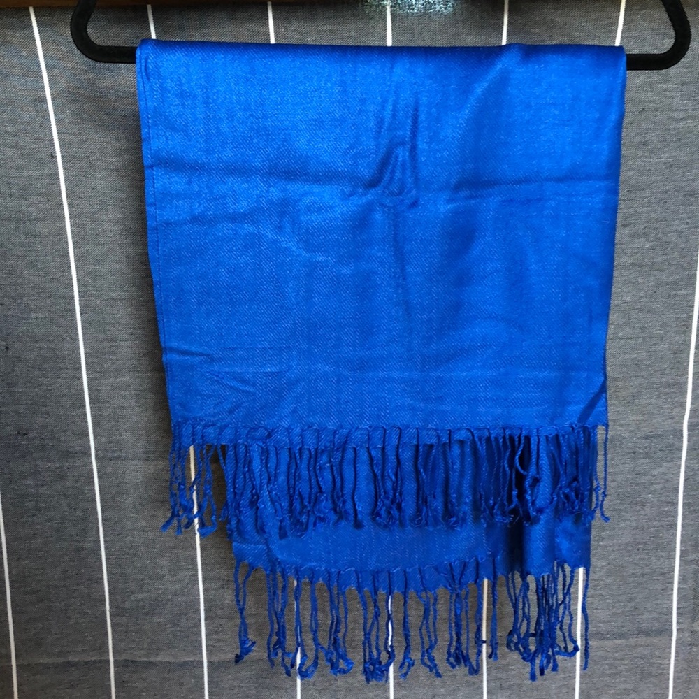 Royal Blue Silk Pashmina